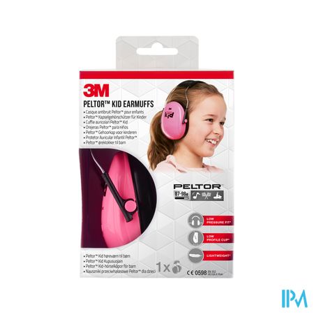 Peltor Hearing Protector Kid Neon Pink 1