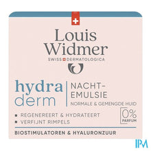 Load image into Gallery viewer, Widmer Hydraderm Nachtemulsie Zonder Parfum 50ml
