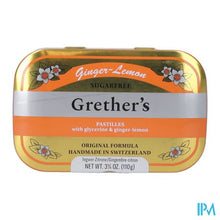 Afbeelding in Gallery-weergave laden, Grether's Suikervrij Pastilles Gember-citroen 110g
