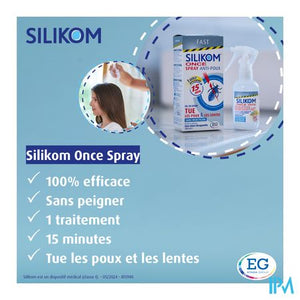 Silikom Once Spray Gel A/Luizen              100Ml