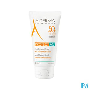 Aderma Protect Ac Fluide Matterend Spf50+ 40ml