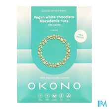 Afbeelding in Gallery-weergave laden, Okono Vegan Witte Chocolade Macadamianoten 50g
