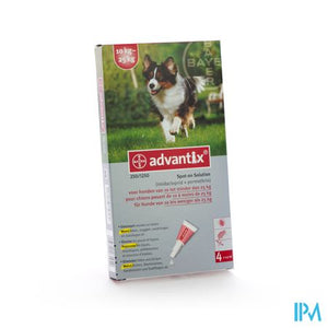 Advantix 250/1250 Honden 10<25kg Fl 4x2,5ml