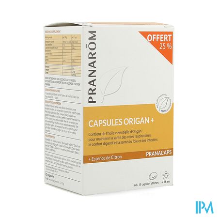 Pranacaps Bio Oregano Plus Caps 75