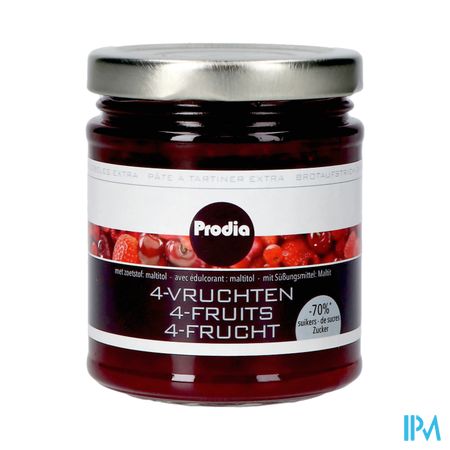 Prodia Broodbeleg Extra 4 Vrucht.215g 5681 Revogan