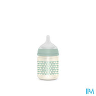 Suavinex Bonhomia Bottleglas Sili.feath.green120ml