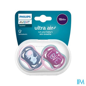 Philips Avent Fopspeen +18m Ultra Air Olifant&love