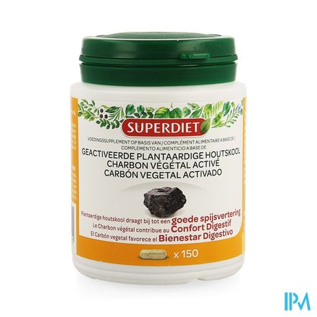 Superdiet Plantaardige Houtskool Actief Caps 150