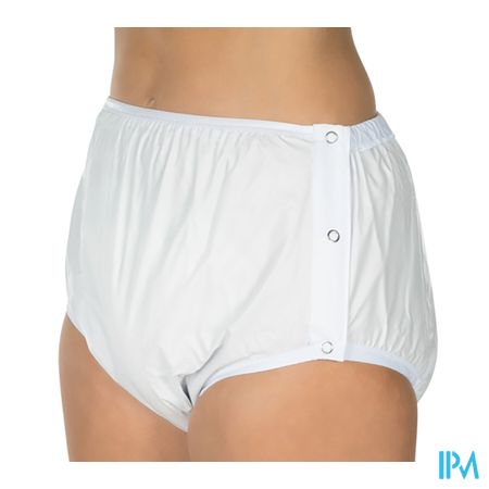 Suprima 1222 Slip Pvc/pes Drukknopen Zij Wit T60