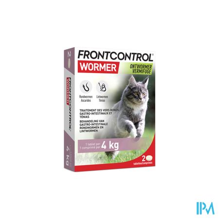 Frontcontrol Wormer 230mg/20mg Kat Tabl 2