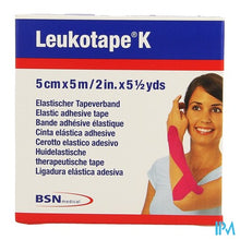 Afbeelding in Gallery-weergave laden, Leukotape K Kleefwindel Elast Roze 5cmx5m 1
