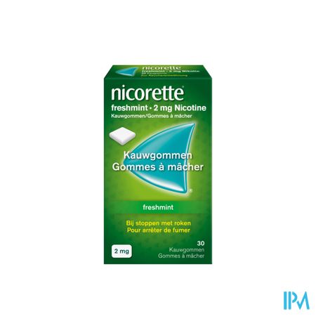 Nicorette Freshmint Kauwgom Suikervrij 30x2mg