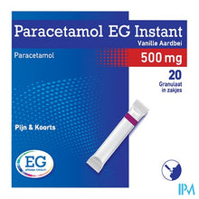 Afbeelding in Gallery-weergave laden, Paracetamol EG Inst.500Mg Vanil-Aardbei   Zakje 20
