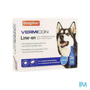 Beaphar Vermicon Line-on Middelgrote Hond 3x3ml