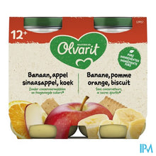Afbeelding in Gallery-weergave laden, Olvarit Banaan Appel Sinaasappel Koek 2x200g 12m51
