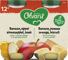 Load image into Gallery viewer, Olvarit Banaan Appel Sinaasappel Koek 2x200g 12m51
