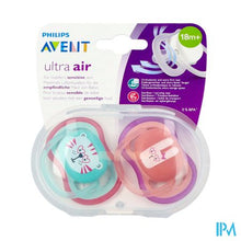 Charger l'image dans la galerie, Philips Avent Fopspeen +18m Air Girl Tijger Konijn
