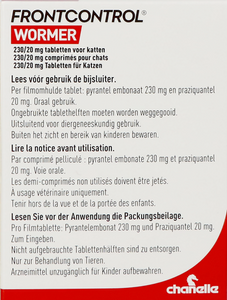 Frontcontrol Wormer 230mg/20mg Kat Tabl 2
