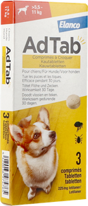 Adtab 225mg Hond >5,5kg-11kg Kauwtabl 3