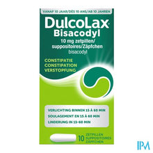 Charger l'image dans la galerie, Dulcolax Bisadocyl Supp 10 X 10mg
