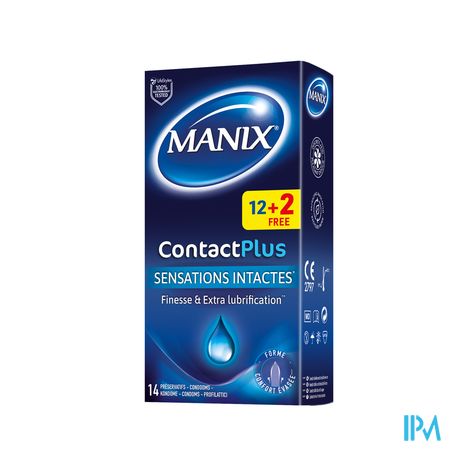 Manix Contact Plus Condoms 12+2