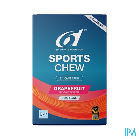 6d Sports Chew Grapefruit + Caffeine 10x38g