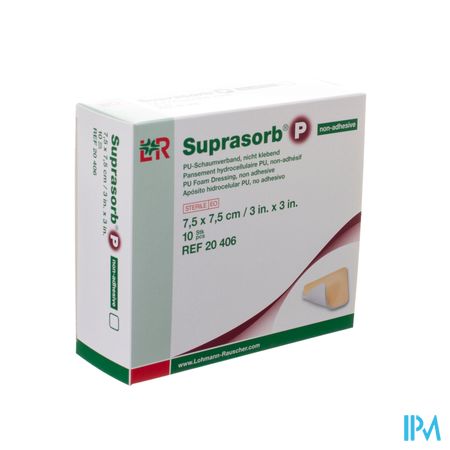 Suprasorb P Schuimverb Pu N/adh Wcl 7,5x 7,5cm 10