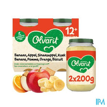 Afbeelding in Gallery-weergave laden, Olvarit Banaan Appel Sinaasappel Koek 2x200g 12m51
