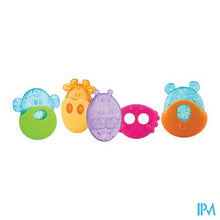 Charger l'image dans la galerie, Nuby Koelbijtfiguur diertjes met beschermhoes - 3m+
