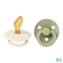 Afbeelding in Gallery-weergave laden, Bibs 2 Fopspeen Anatomic Duo Ivory/sage

