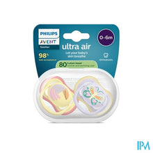 Afbeelding in Gallery-weergave laden, Philips Avent Fopspeen +0m Air Vlinder/krab 2
