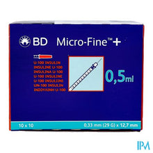 Load image into Gallery viewer, Microfine Ins.spuit 0,5ml 29g 12,7mm100 324824
