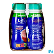 Afbeelding in Gallery-weergave laden, Delical Melkdrank Z/suiker Aardbei 4x200ml

