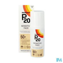 Load image into Gallery viewer, P20 Zonnecreme Sensitive Gezicht Spf50+ 50g

