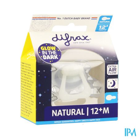 Difrax Fopspeen Natural 12m+ Nacht