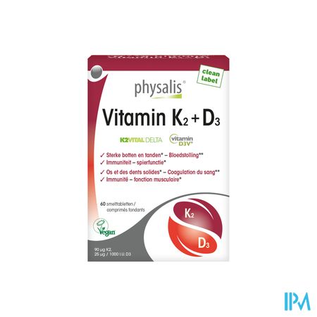 Physalis Vitamin K2 + D3 Tabl 60