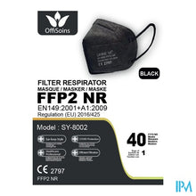 Afbeelding in Gallery-weergave laden, Offisoins Zwarte Ffp2 Nr Maskers Doos 40
