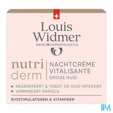 Charger l'image dans la galerie, Widmer Nutriderm Nachtcreme Vitalisante 50ml
