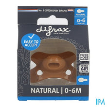 Charger l'image dans la galerie, Difrax Fopspeen Natural 0-6m Uni/pure Bruin/brick
