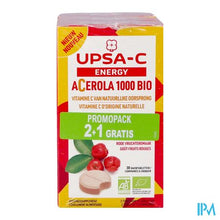 Afbeelding in Gallery-weergave laden, Upsa C Energy Acerola 1000mg Kauwtabl 30x3 2+1prom
