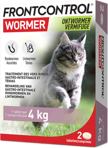 Frontcontrol Wormer 230mg/20mg Kat Tabl 2