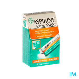 Aspirine Instant 500mg Zakje 10 X 500mg