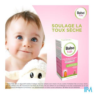 Balso Kids Hoestsiroop Z/suiker 125ml + Pipet Nf