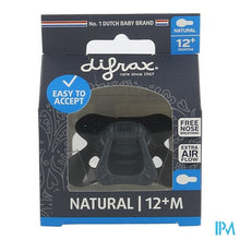 Afbeelding in Gallery-weergave laden, Difrax Fopspeen Natural 12m+ Uni/pure D.blauw/even
