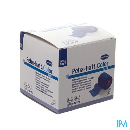 Peha-haft Blauw Lf 8cmx20m 1 P/s