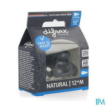 Afbeelding in Gallery-weergave laden, Difrax Fopspeen Natural 12m+ Uni/pure D.blauw/even
