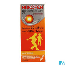 Load image into Gallery viewer, Nurofen Kind Sinaas 4% Susp Suikervrij 150ml
