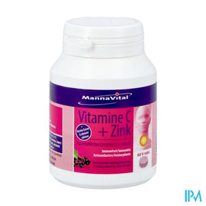 Mannavita Vitamine C + Zink Kauwtabl 60