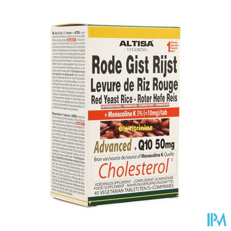 Altisa Rode Gist Rijst Adv.complx+q10 Natur Tabl45