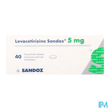 Afbeelding in Gallery-weergave laden, Levocetirizine Sandoz 5mg Comp Enrob. 40 X 5mg
